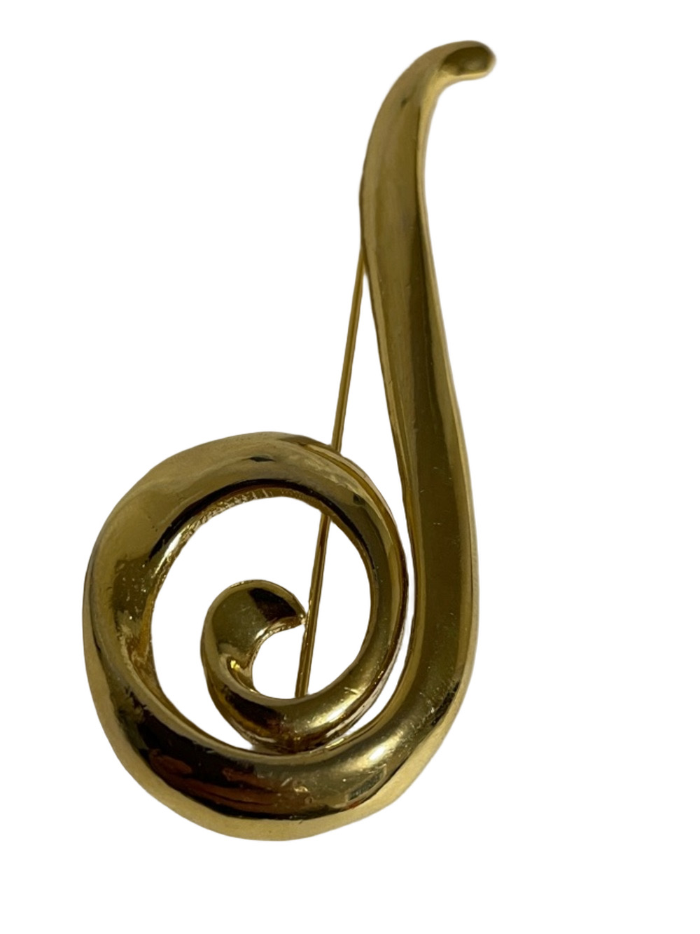 Vintage Gold Tone Spiral Brooch